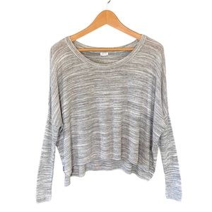 Garage Sweater Women’s Size XS/ Small Heathered Gray Knitted Oversized Cropped S